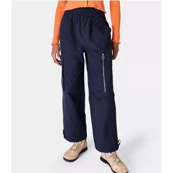 Sweaty Betty Blue Cargo Utility Trouser Streetwear Gorpcore Athleisure Size 10 - Picture 1 of 16